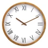Factory price Low MOQ custom logo design wooden wall clock