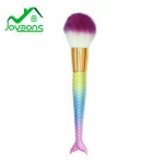 Nylon Gold-Plated Pink 3D Mermaid Makeup Brush