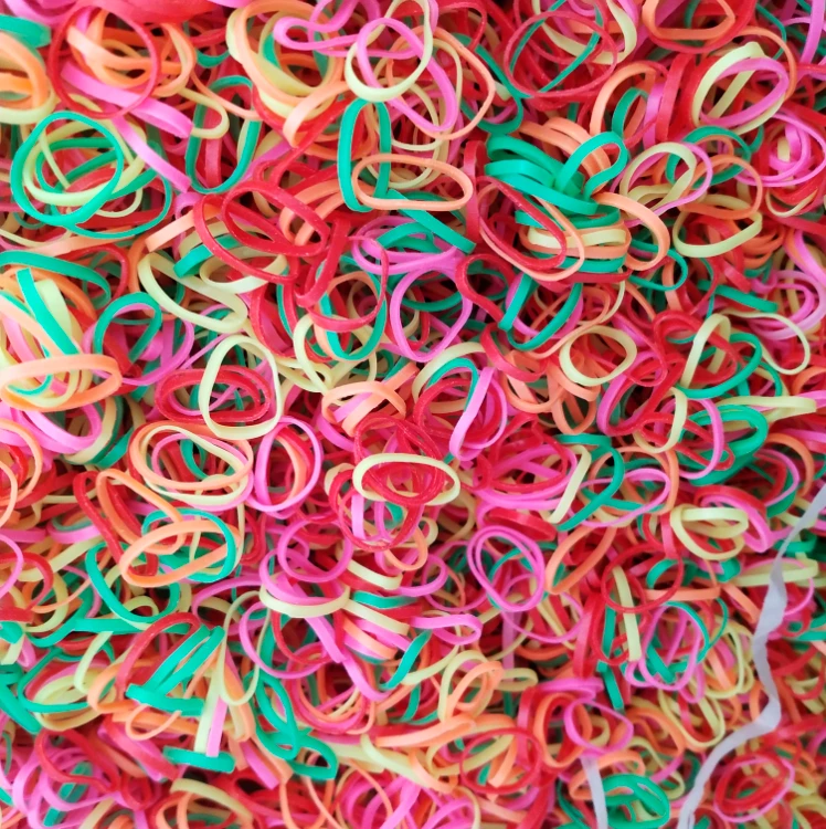 Factory Selling Colors Elastic Rubber Band for Hair Natural Rubber Opp or Header Card or Plastic Box Belle Girl 9000PCS CN;ZHE