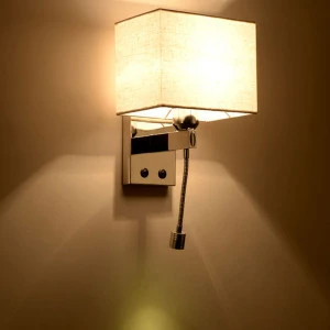 Factory selling Morden Square Led Bedside Reading Wall Lamp indoor For Hotel Home