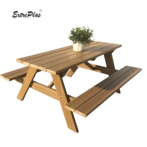 Factory Supplier Outdoor Furniture 100% Recycled Plastic Table Picnic Table