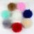 Import factory wholesale custom color faux fox fur pom poms fake fur poms from China