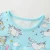 Import factory wholesale fashion knitted girls dress new design blue full print kids dress from China