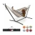 Factory Wholesale Folding Outdoor Hammock with Stand And Canopy Large 2 Person Hammock Stand Beach Swing Hanging Hammock Bed