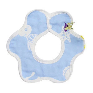 Factory Wholesale Personalized Custom Design Absorbent Bamboo Cotton Baby Bibs~
