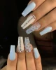 fake nails flower nails artificial fingernails