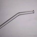 fashion 10mm reusable drinking pipette 215mm glass bent straws for juice water hot sale