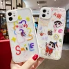 Fashion Glitter Bling Epoxy Camera Lens Protection Phone Case for Iphone 12 Pro Max Crystal Strap Cover Case for Samsung