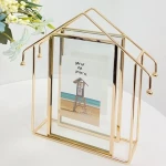 Fashion House Frame Photo Picture Frame Vertical Wholesale Clear Double Glass Metal Aluminum Customized Silk Screen Printing LBT