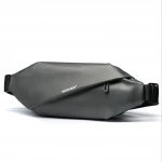 Fashion lightweight streetwear sports travel outdoor leisure black gray waist bag bum pouch fanny pack men