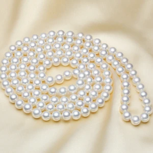Fashion pearl Necklaces Long Multi-layer Decoration Women Layered Pearl Necklace Gift Jewelry wedding chain