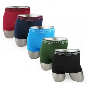 Fast delivery Seamless Underwear 92% Polyester Elastic WaistBand for Men boxer briefs