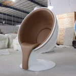 Fiberglass coffee cup mug back rest armchair restaurant interior decoration sculpture furniture design