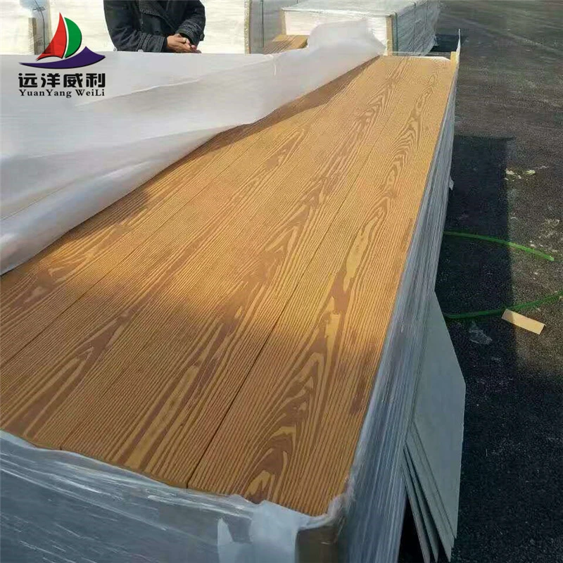 Fireproof  Cellulose Wood Grained Fiber Cement Board