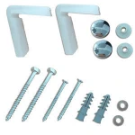 Fixing kit to fasten toilets to a range of floors