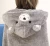 Import flannel fleece fabric grey throw blanket animal shape hooded blanket for adults from China