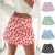 Import Floral print color fashion design women summer short mini a line skirt from China