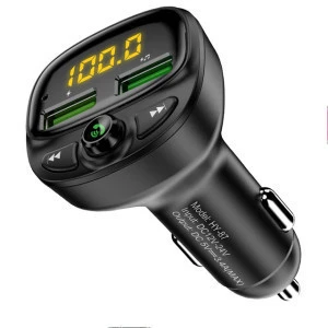 FLOVEME USB Car Charger For Phone Wireless Fast Bluetooth Fm Transmitter HandFree Car Wireless Charger