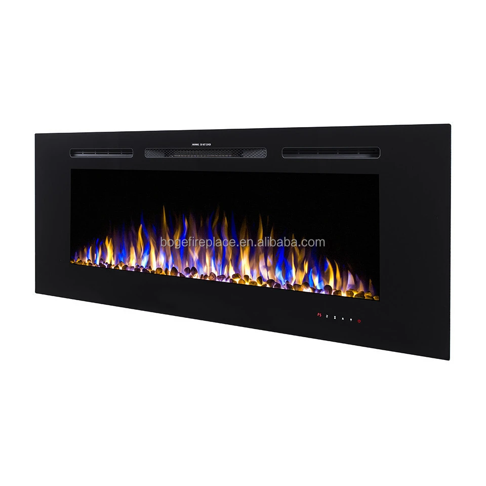 Flush Mount Electric Flat Panel Recessed Wall Mount Fireplace Heater