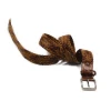 FM brand wholesale classical casual genuine girdle knit braid leather belt brown weave men belt