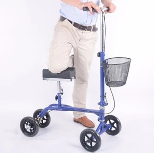 folding knee walker scooter with basket