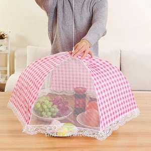 Folding Mosquito Anti fly food covers umbrella style mesh fruits vegetable protect cover kitchen tools