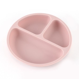 Food Grade Silicone Bowl Divided Baby Feeding Dishes Plate for Kid and Infant