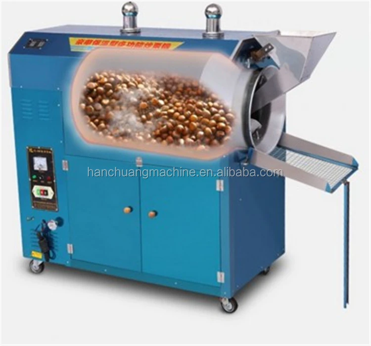 food grade stainless steel roasting machine for nuts/automatic roaster machine/peanuts nuts roast machine