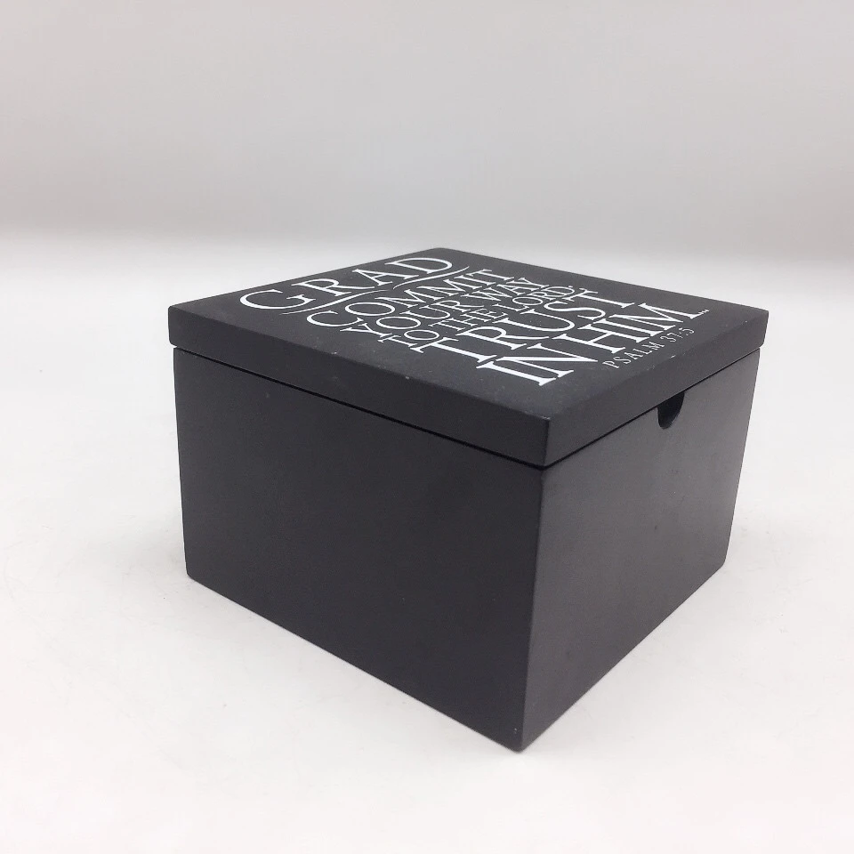 For Jewelry Box Gift Packaging, Wooden Luxury Accept Customized Jewelry Package Customized Size Black Customer&#x27;s Logo Wood MDF