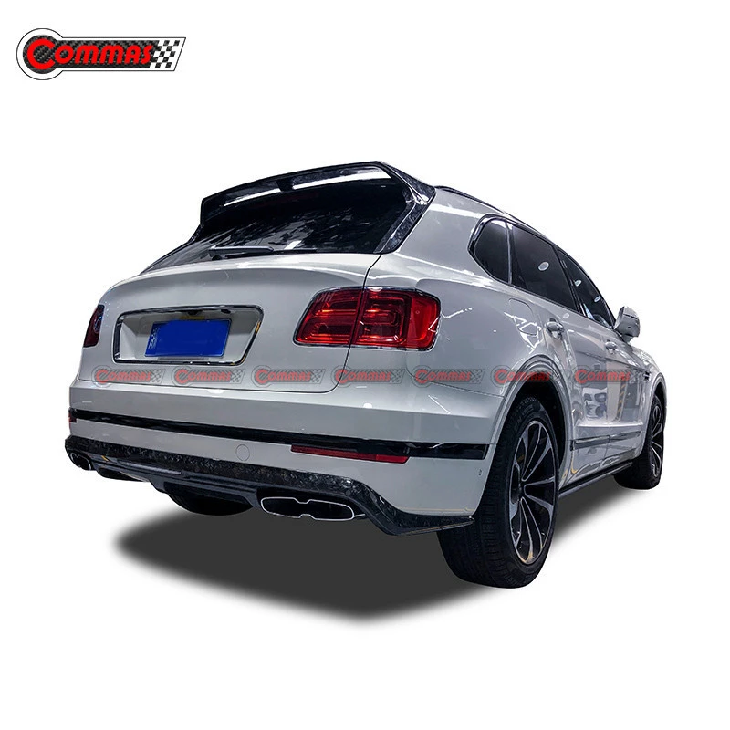 Forged Carbon Fiber MSY Design Engine Hood For Bentley Bentayga,W12 Style Limited Front Lip Side Skirts Body Kit