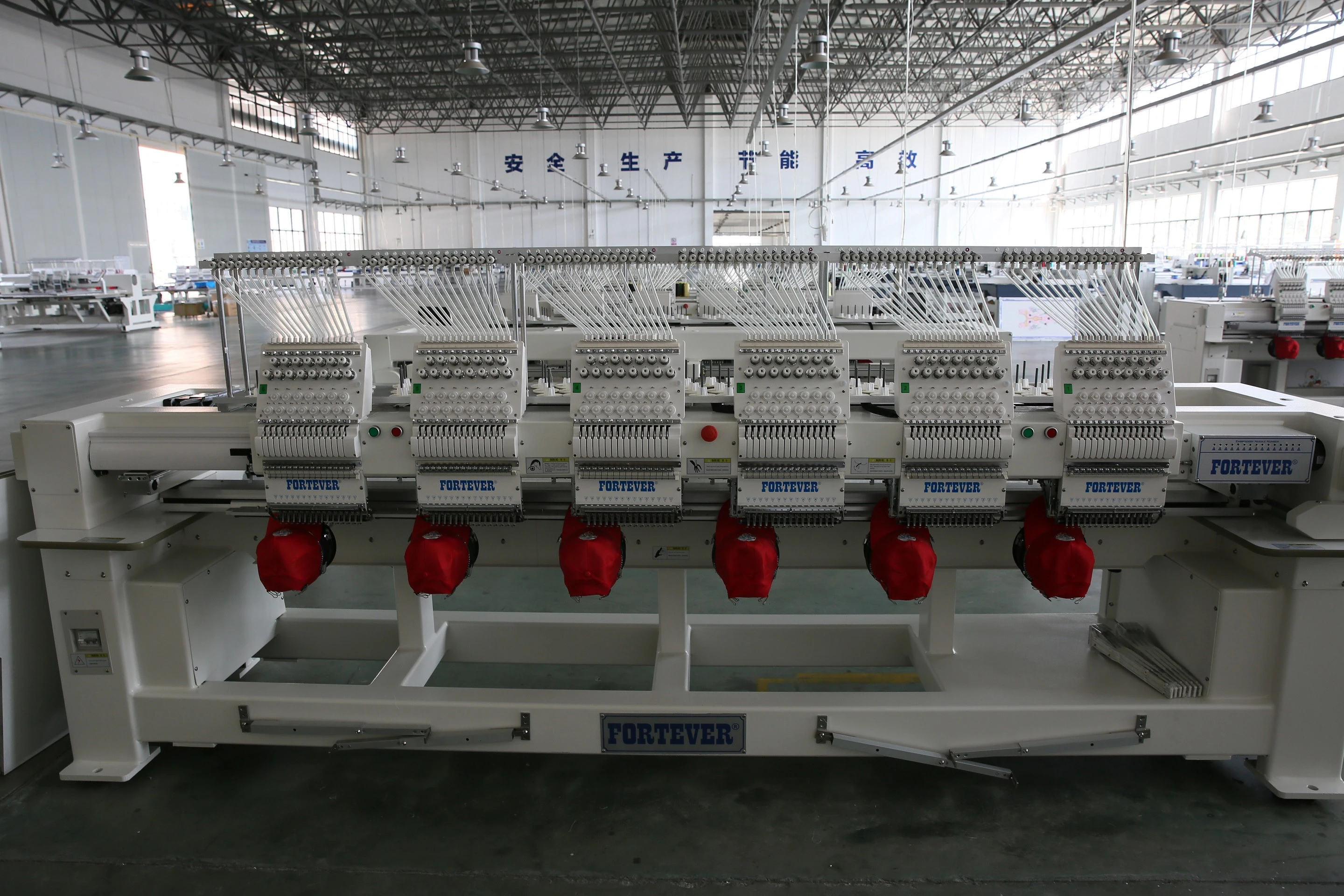 FORTEVER 6six heads  embroidery machine factory direct sale!! multi function:cap/tshirt/flat functions