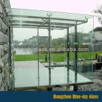 frameless clear laminated toughened glass for commercial or residential sunroom