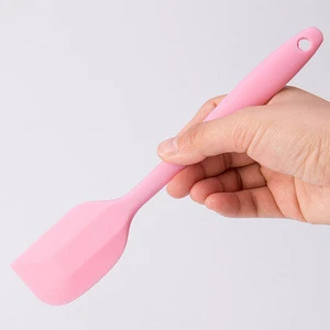 Free sample shipping custom pink color baking cooking heat resistant silicone cream butter spatula