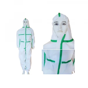 Free samples Disposable Hooded Safety Splash Proof Clothing Suits Non woven Coveralls
