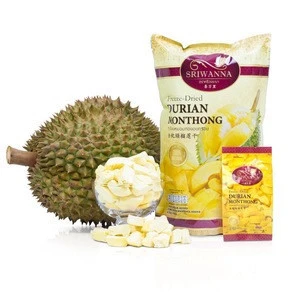 Freeze Dried Durian Dried Tropical Fruits Thai Durian Monthong 100% Sweet Natural Premium Crispy Fruit Snack Thailand Hot Sale