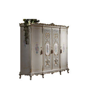 french antique furniture - royalty classic solid wood hand carved wardrobe