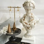 French style figure country girl's head retro decorative resin craft