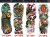 Import Full arm tattoo stickers large flower shoulder fake tattoos sleeves for man body paint death skull rose Black Fire Death from China
