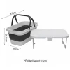 Functional Colorful Rectangle Foldable Camping Storage Portable Picnic Bucket Outdoor Travel Picnic Set