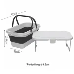 Functional Colorful Rectangle Foldable Camping Storage Portable Picnic Bucket Outdoor Travel Picnic Set