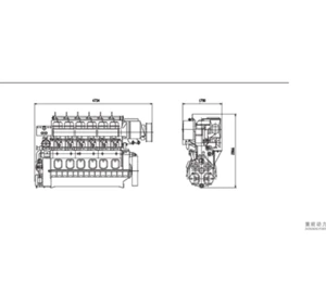 G6300 Series Boat Diesel Engine With 6 Cylinders