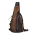 Import Ga69 Crazy Horse Canvas Mini Chest Bag Small Black Fashionable Men Outdoor Luxury Travel Waterproof Designer Leather School Sling Backpack from China