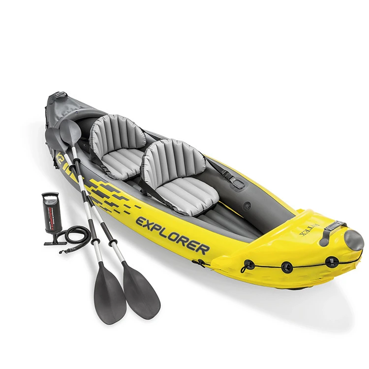 GeeTone In stock Cheap For Sale INTEX K2 Explorer Kayak 68307 2 Person Oars Inflatable Paddle Kayaks Rowing Boats