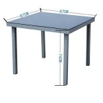Glass top Dining Table With Modern Design Dining Room Furniture