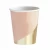 Import Gold Blocking Pink Marble Texture Disposable Tableware Set Paper Plates Cups Napkins Party Wedding Carnival Tableware Supplies from China