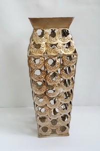 gold finish luxury Home Decorative Metal Vase