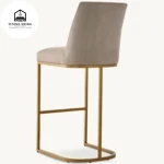 Gold metal legs dining room accent chair royal chair kitchen counter bar high chair