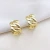 Import Golden Chain Winding Hollow Earrings Women Ear Jewelry 925 Silver Needles Earrings from China
