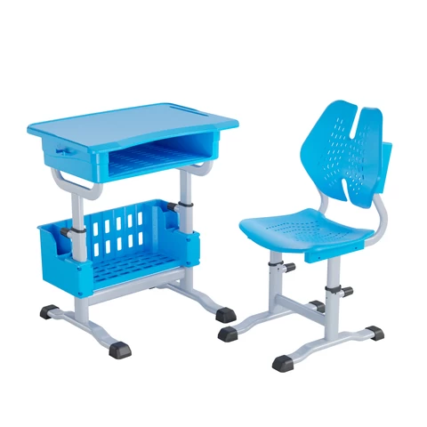 Good Quality School Furniture PP Injection single adjustable school classroom student desk and chair