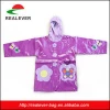 Good sale purple color pu rain gear/rainwear/children rain coat